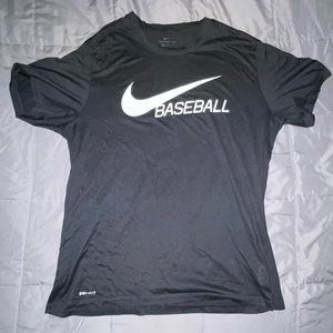 Men’s Black Nike T-Shirt “Baseball” written on the front!